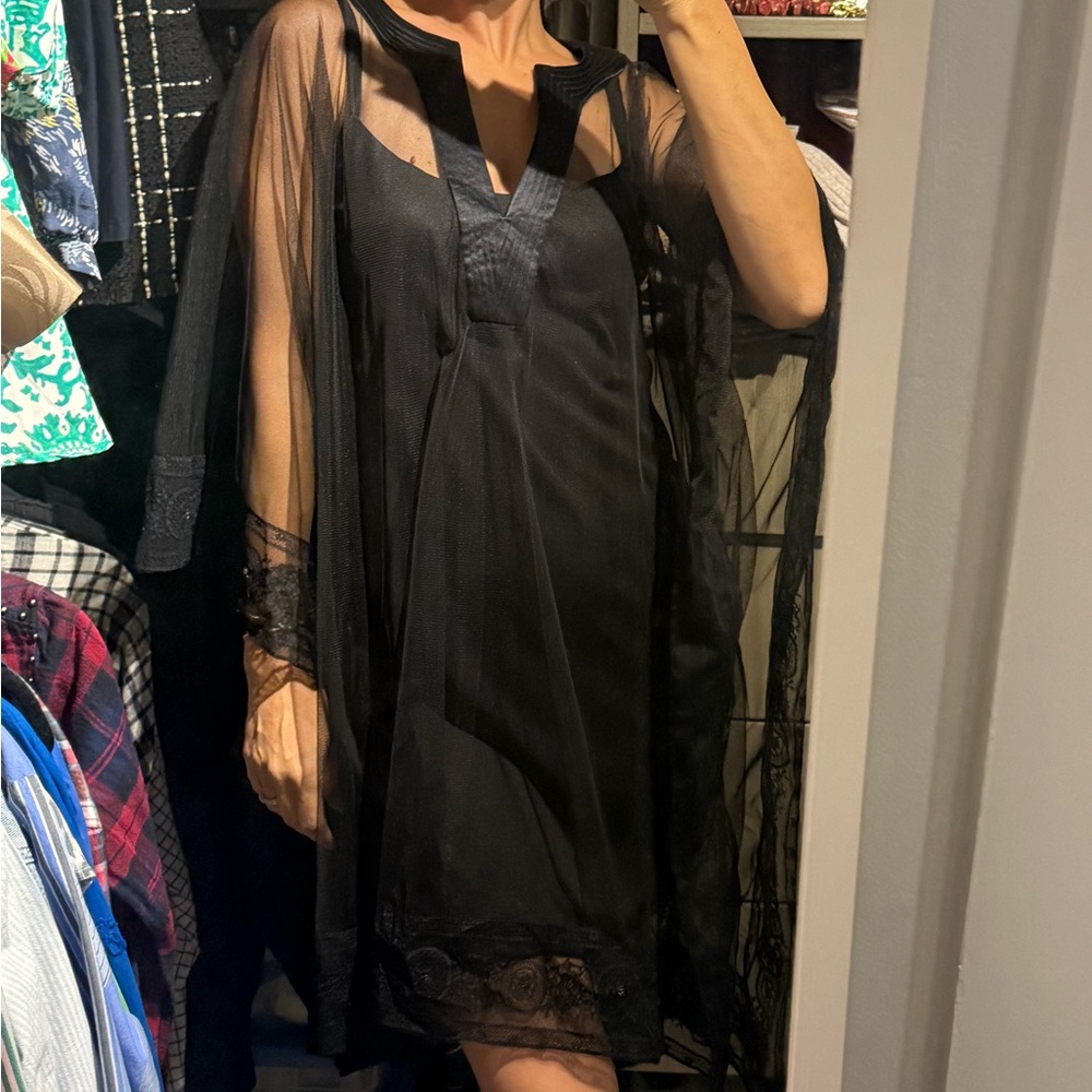 Badgley & Mischka black dress/lingerie
